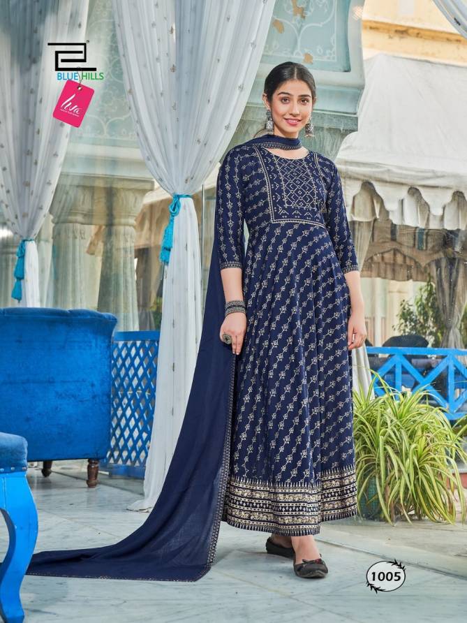 Raksha Bandhan Fancy Festive Wear Rayon Printed Long Kurti With Dupatta collection